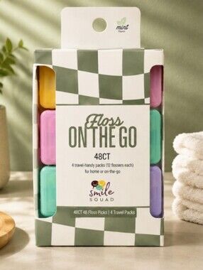 Floss On The Go Mint Flavored Travel Floss Packs - Multicolor